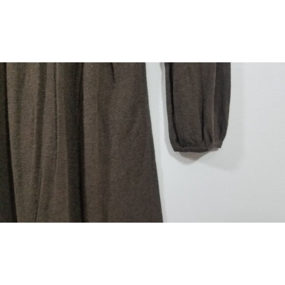 Max Studio Womens Dress Size Medium Brown Long Sleeve Sweater Knit Cotton Blend - Picture 4 of 10